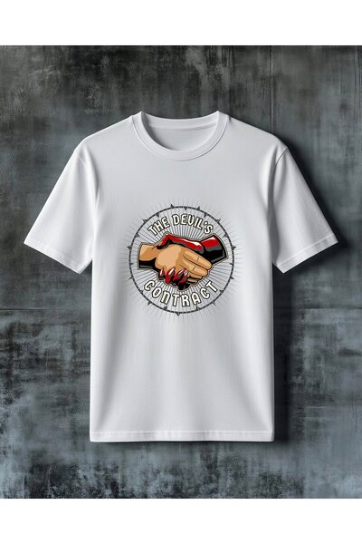 COMVİCHO Devilz Contract El Sikisma Printed Oversize T-Shirt