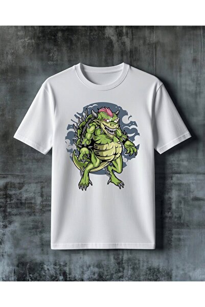 COMVİCHO Green Monster Aggressive Printed Oversize T-Shirt