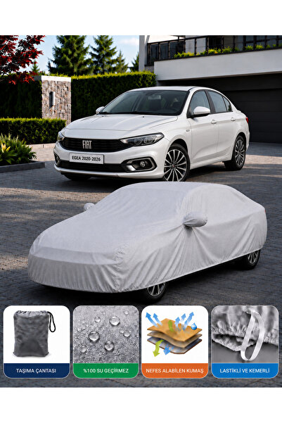 COCEM Fiat Egea Premium Araç Brandası Su Geçirmez UV Korumalı Tam Koruma Gri ...