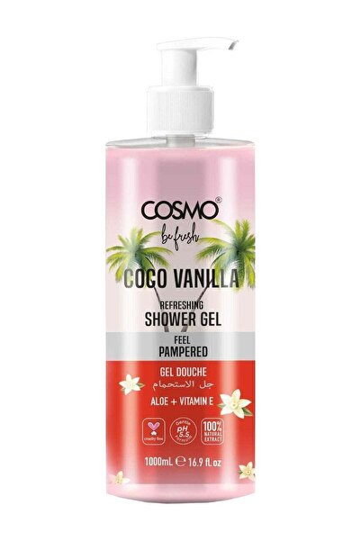 Cosmo Be Fresh Cocoa Vanilla Shower Gel with Aloe & Vitamin E 1000ml, Moistur...