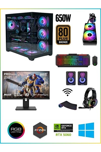 RAMTECH BİLGİSAYAR RMT12052-B RGB Oyuncu Bilgisayarı Seti | Ryzen 5 7500F | R...