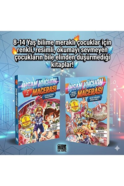 Aile Yayınları 2 Kitap / İnsan Vücudu Macerası Manga Seti (+10 Yaş)