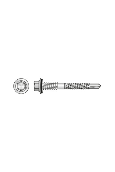 index Set 100 x Surub Capacitate Mare de Gaurire Otel Zincat, 5.5 / 6.3 x 85