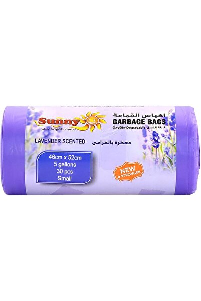 Sunny Your Bright choice Premium Lavender Scented Trash Bags 90 PCS, 5 Gallon Garbage Bags, Heavy Duty Leak Proof Kitchen Bin Liners for Home & Office (46x52 cm) – Sunny