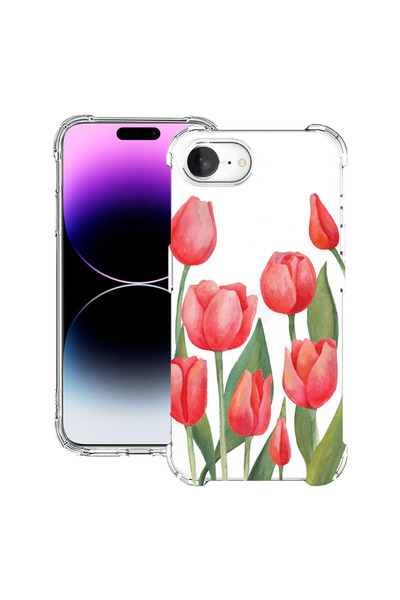 bestcase Husă Antișoc pentru Apple iPhone 17e, Lalele Roșii, 3144023 AS 633