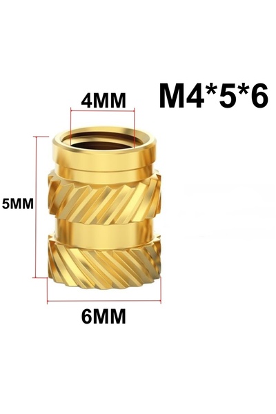 Choice4 50 قطعة M4X5X6 200/50 قطعة صواميل نحاسية ملولبة مخرشة للتركيب بالحرار...