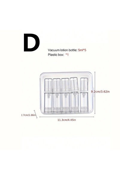 Choice D Travel Bottle Set Vacuum Bottle Spray Empty Bottle Water Emulsion Li...