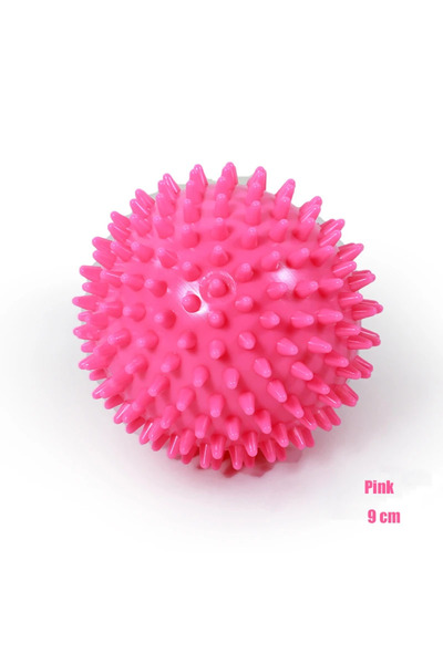 Choice1 Pink PVC Spiky Massage Ball Durable Sport Fitness Foot Pain Relief Pl...