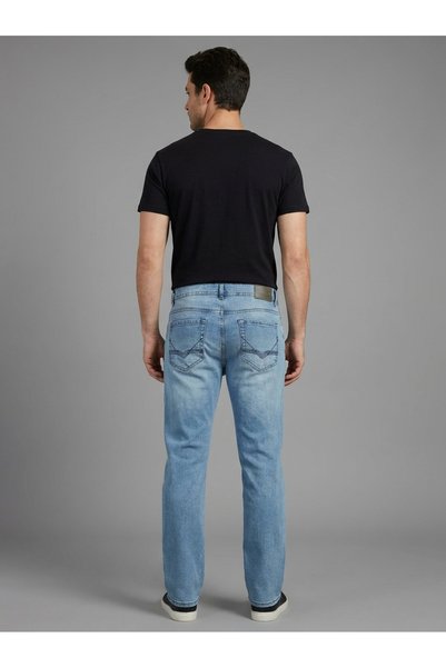 Finelook Men’s Relaxed Straight Fit Jeans – Vintage Distressed Denim – Everyday Jeans
