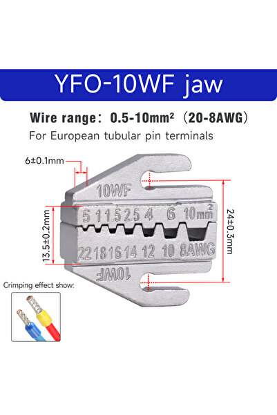 Choice7 YFO-10WF فكوك كبس 1 قطعة، قوالب كبس بديلة لمقصات الكبس YFO، فكوك كبس ...