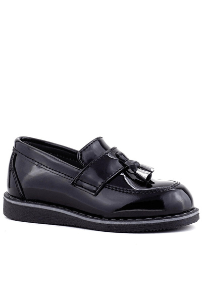 OrtopedikAL Rakerplus Black Patent Leather Loafer Children's School Shoes