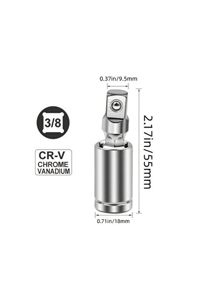 Choice1 طقم عالمي 360 درجة 3-8 1/4" 3/8" 1/2" مع رأس دوار 360 درجة وذراع تمدي...