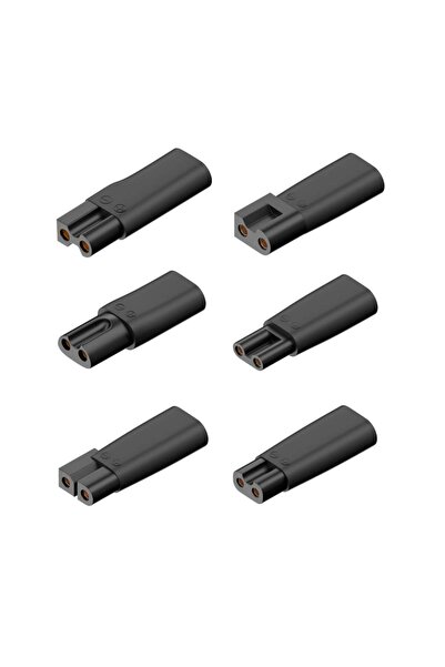 Choice شاحن بديل أسود من نوع C مكون من 6 قطع، محول USB مناسب لجميع أنواع ماكي...