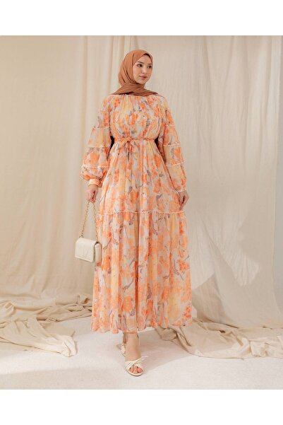 Söz butik Meri Store Çiçek Desenli Soft Elbise