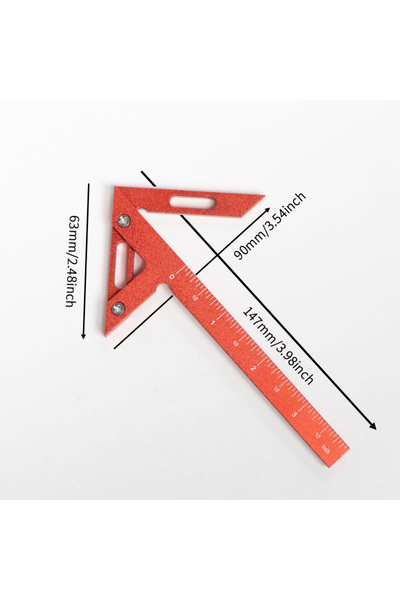 Choice inch Center Finder Woodworking Square 45/90 Degree Right Angle Line Ga...