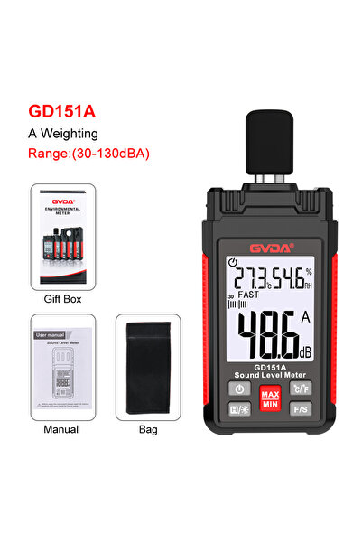 Choice جهاز قياس مستوى الصوت الرقمي GD151A GVDA 30-130 ديسيبل، مقياس مستوى ال...