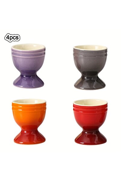 Choice1 4pcs 2/4/6pcs Ceramic Egg Cups, Porcelain Colorful Egg Cups, Stand Ho...