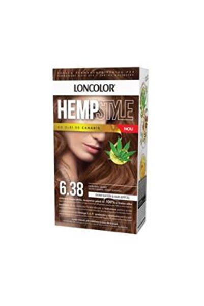 Loncolor Vopsea Permanenta pentru Par cu Amoniac - HempStyle, nuanta 6.38 Car...