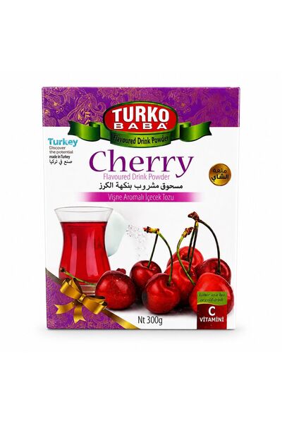 Turkobaba مسحوق شراب بنكهة الكرز