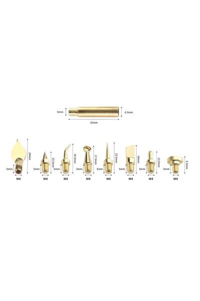 Choice1 9pcs NEW 7/9/10Pcs Heat Insert Nut Iron Tip M2 M3 M4 M5 M6 M8 Brass T...