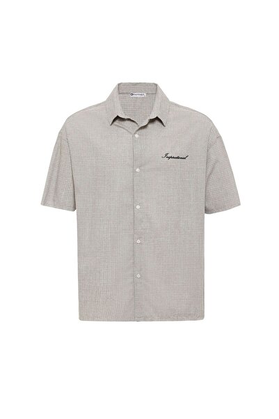 S13 Store Oversize Short Sleeve Shirt with Text Detail