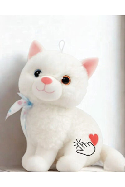 Lotus SESLİ PELUŞ KEDİ 33 CM-MİYAVLAYAN YUMUŞAK DOKU-UYKU ARKADAŞI
