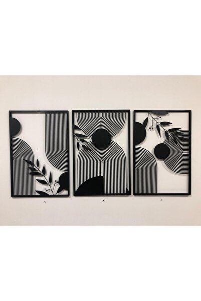 AKDESİNGWALLART MODERN BOHEM DUVAR TABLOSU MAT SİYAH