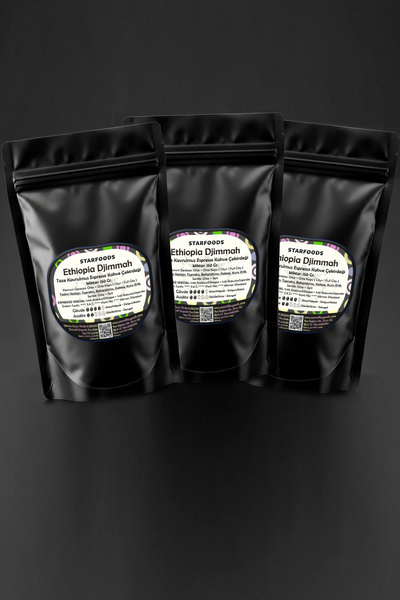 STARFOODS 3 Pack Ethiopia Djimmah Espresso Core Coffee Freshly Roasted Qualif...