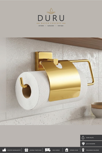 DURUBANYOCONCEPT AKSU KAĞIT HAVLULUK KAĞIT HAVLU TUTACAĞI GOLD