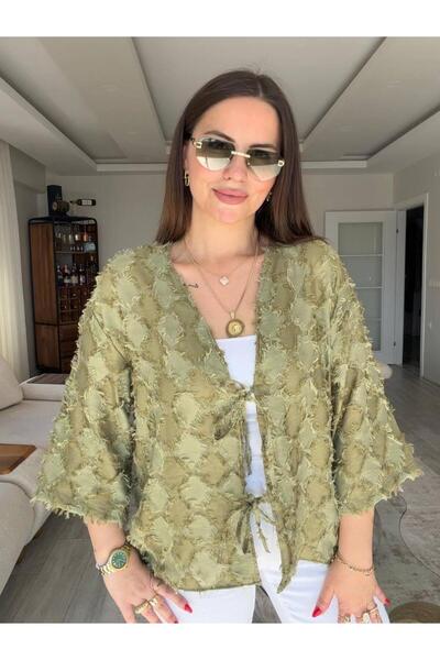 Flarsky Women's Tied Textured Kimono Cardigan – Loose Summer Cardigan