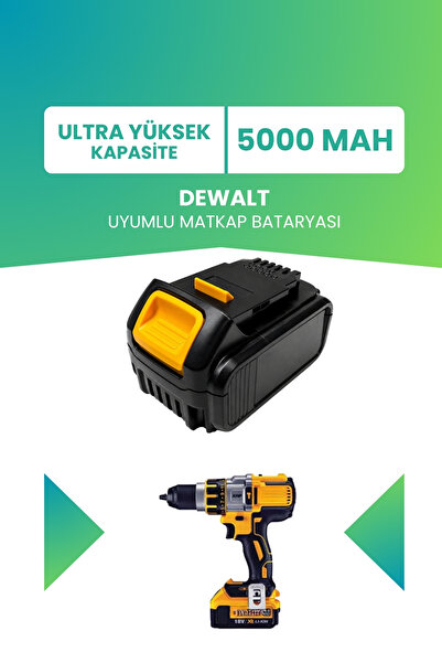 ELECTROLL Dewalt Uyumlu Batarya (ULTRA YÜKSEK KAPASİTE) 18.0V 5000mah Li-ion ...