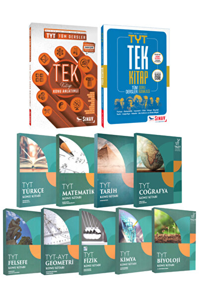 Sınav Yayınları TYT Tüm Dersler Tek Kitap Konu Anlatımlı+ Soru Bankası+ Yazıt...