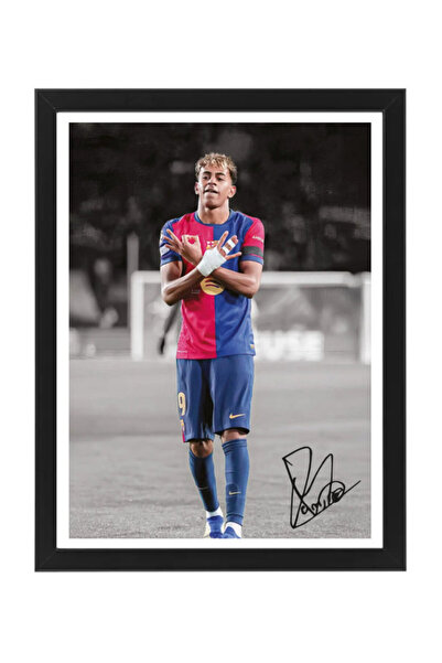 Boomah Accessories Lamine Yamal Barcelona Printed Autograph - Framed Poster 3...