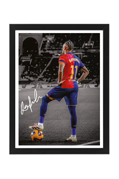 Boomah Accessories Raphinha Barcelona Printed Autograph - Framed Poster 30x40...