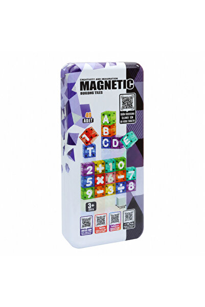 Playaks 40 Parça Manyetik Alfabe ve Rakam Blokları 2 CM – Eğitici Mıknatıslı ...