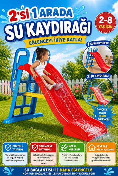 DODBY Dolu 2 İn 1 Büyük Su Kaydırağı 3002 - Çocuk Kaydırak - Çocuk Kaydırağı ...