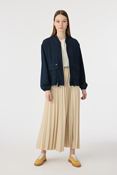 Zühre Casual Jacket with Zipper Pocket Navy Blue Set 1953