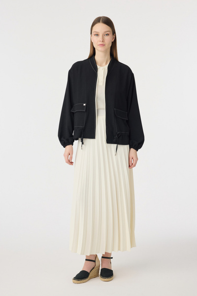 Zühre Casual Jacket with Zipper Pocket Black Set 1953