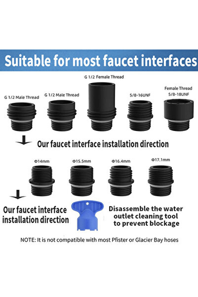 choice2 04 Efficient 9 Nozzles Sprayer for Kitchen Faucet, Replacement Head f...
