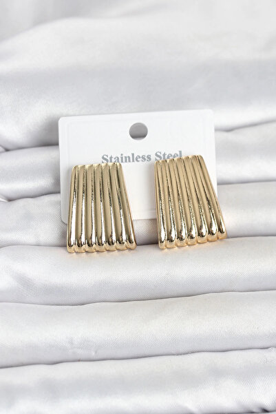İsmiyle Al Znv Mey Import ®   316L Steel Gold Color Striped Plate Model Women...
