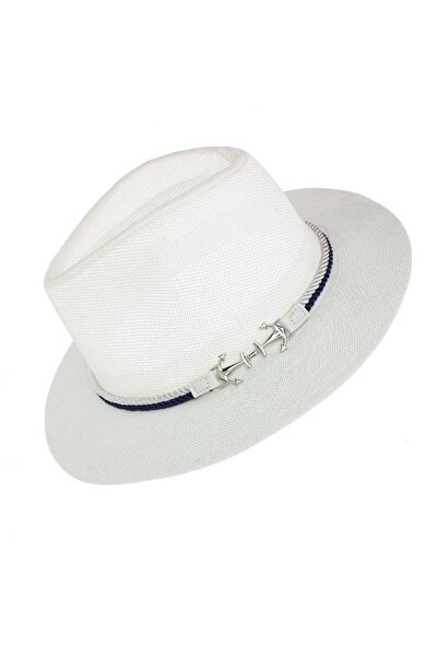Anoul Men's sun hat, made of paper straw, with decorative band, size 59 cm, W...