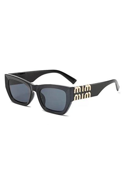 Choice black Simple Solid Color Square Frame Glasses with Decorative Temple E...