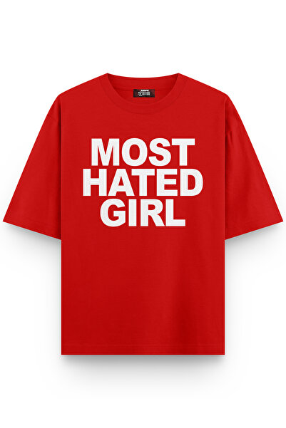 3 ROPE Most Hated Girl Printed Oversize Unisex T-Shirt