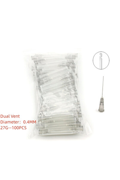 choice2 grey Dual Vent 100Pcs Dental Endo Irrigation Needle Tip 25G/27G/30GA ...