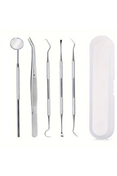 Choice1 5PCS plastic box Professional Dental Cleaning Kit Stainless Steel Ora...