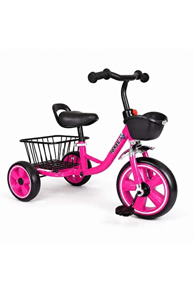 OEM Children's tricycle for ages 2+, with front and rear basket, seat with ba...