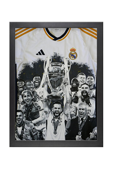 Boomah Accessories ملصق مؤطر لفريق ريال مدريد البطل في دوري أبطال أوروبا - 30...