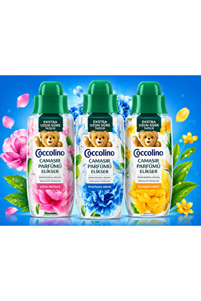 Yumoş Coccolino Çamaşır Parfümü Deneme Paketi – Sıvı Çamaşır Parfümü 3 x 340 ml