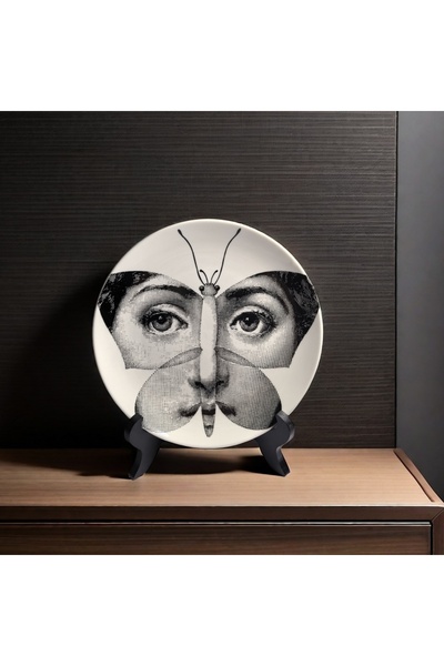 Choice L Elegant 8-Inch Retro Ceramic Decorative Plate - Modern Woman Design,...