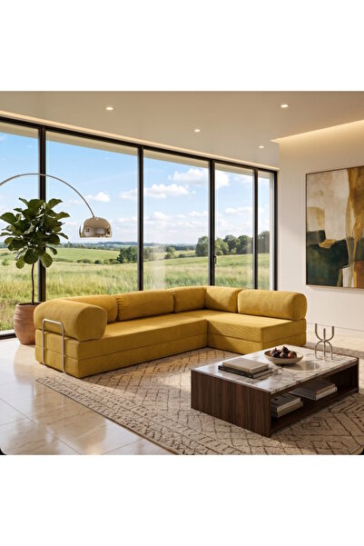 Monami 300x200 cm 50 DNS Açık Köşe Modüler Sünger Koltuk Takımı.ÇÖKMEZ SÜNGER.